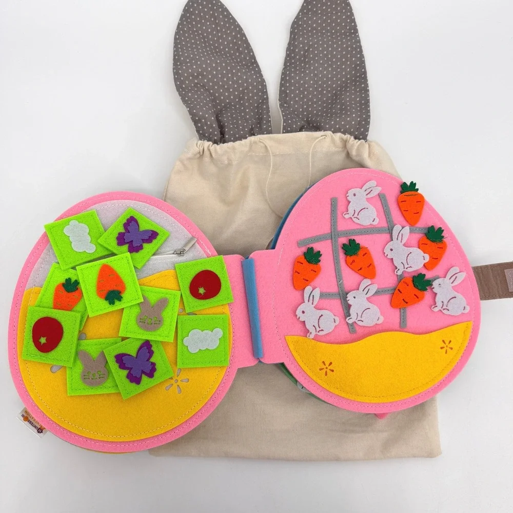 Montessori Generation Bunny Activity Felt Busy Book Easter Theme Learning Travel